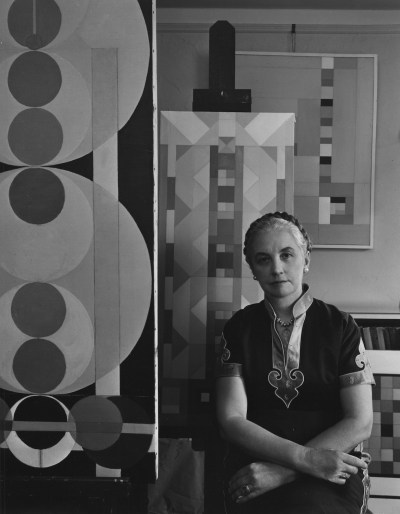 Portrait of Charmion Von Wiegand, in her studio, 1961.