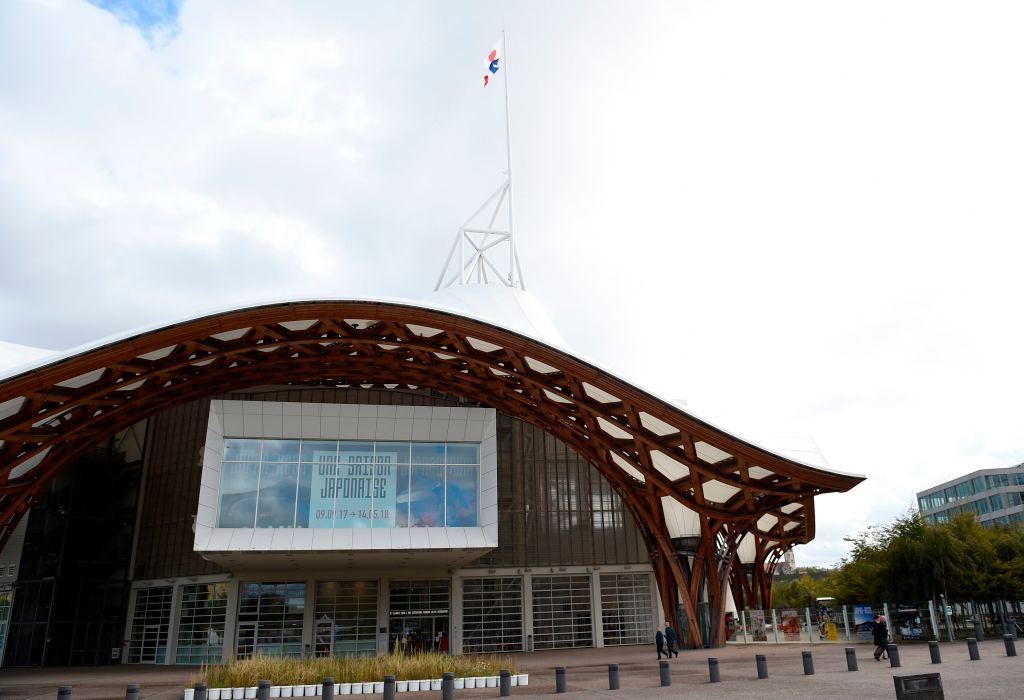 The centre Pompidou-Metz art center is pictured during the exhibition "Japan-Ness" on September 9, 2017 in Metz, northeastern France. 

The Pompidou-Metz Center launched on September 9 a Japanese season with Japan-Ness, a scholarly exhibition rich in original documents on the architecture of Japan that covers six decades, from the destruction of Hiroshima to current reconstructions. / AFP PHOTO / JEAN-CHRISTOPHE VERHAEGEN        (Photo credit should read JEAN-CHRISTOPHE VERHAEGEN/AFP via Getty Images)