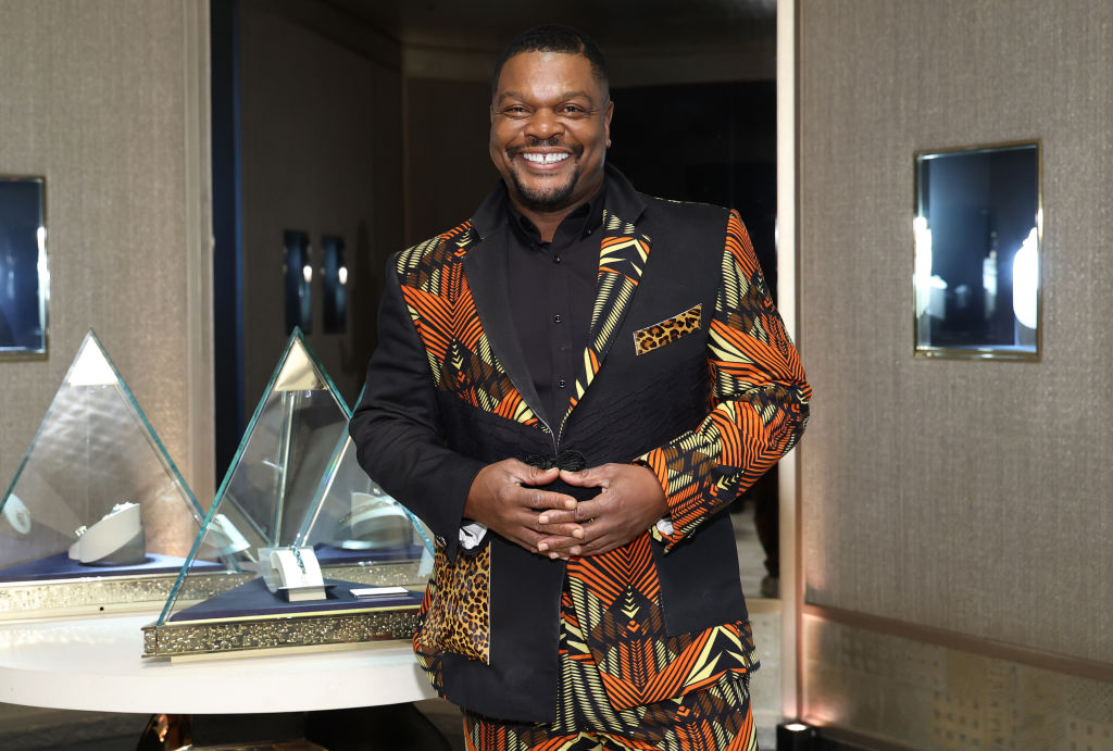 NEW YORK, NEW YORK - MAY 02: Kehinde Wiley attends as Tiffany & Co. celebrates the debut of the Tiffany Titan by Pharrell Williams Collection at Tiffany & Co. Landmark on May 02, 2024 in New York City.  (Photo by Mike Coppola/Getty Images for Tiffany & Co.)